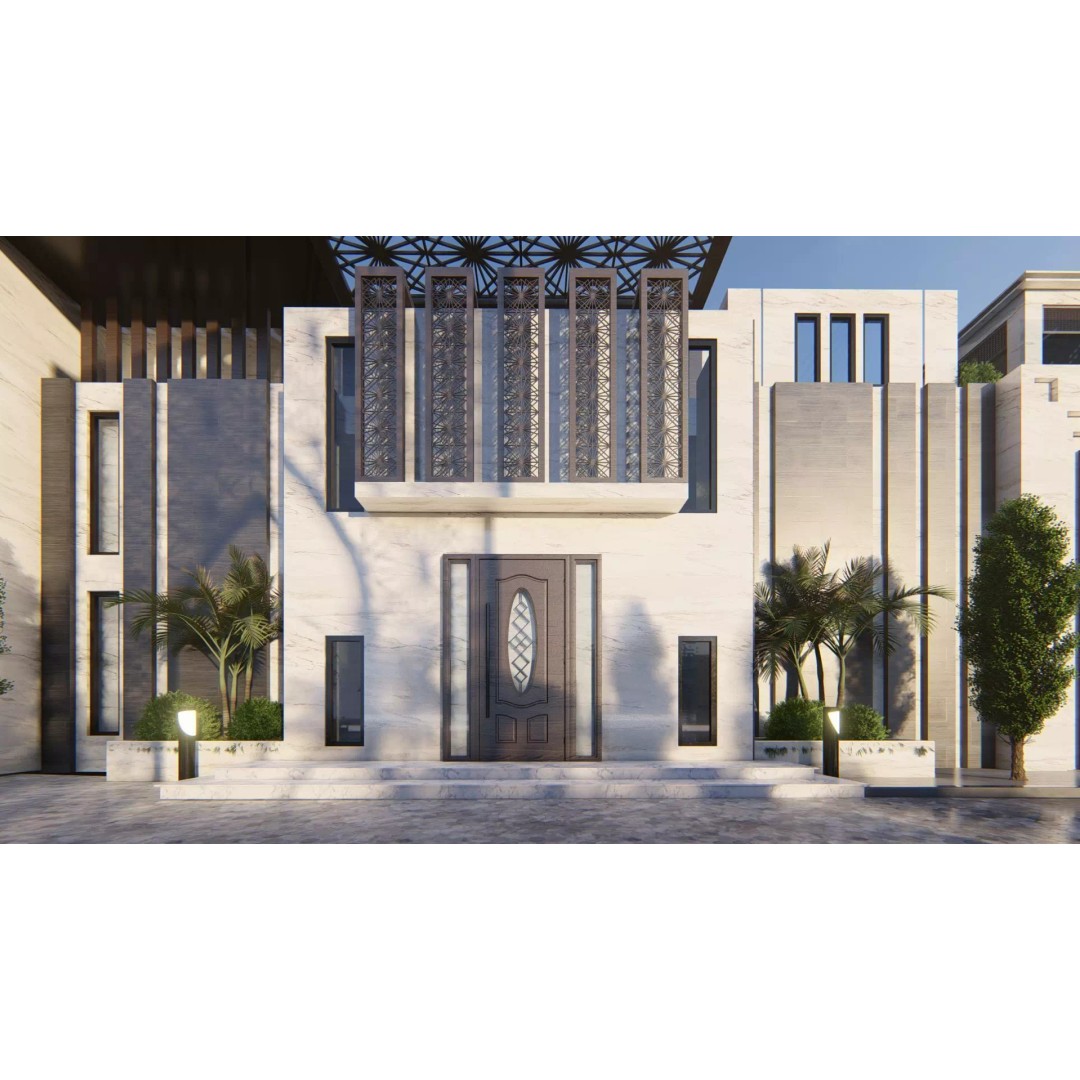 Solitaire Villa 3D Model – Luxurious Exterior Design, FBX - View 21