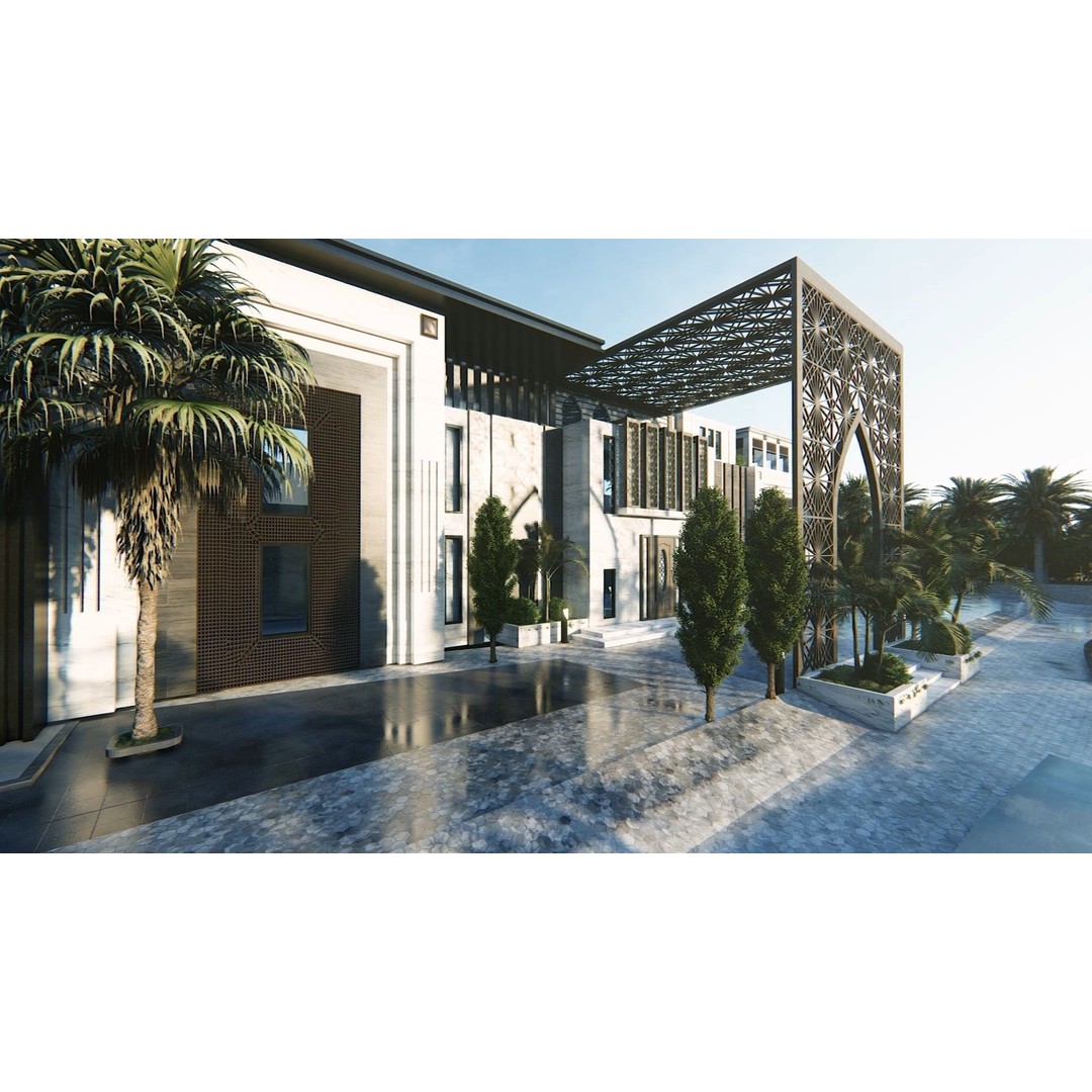 Solitaire Villa 3D Model – Luxurious Exterior Design, FBX - View 5