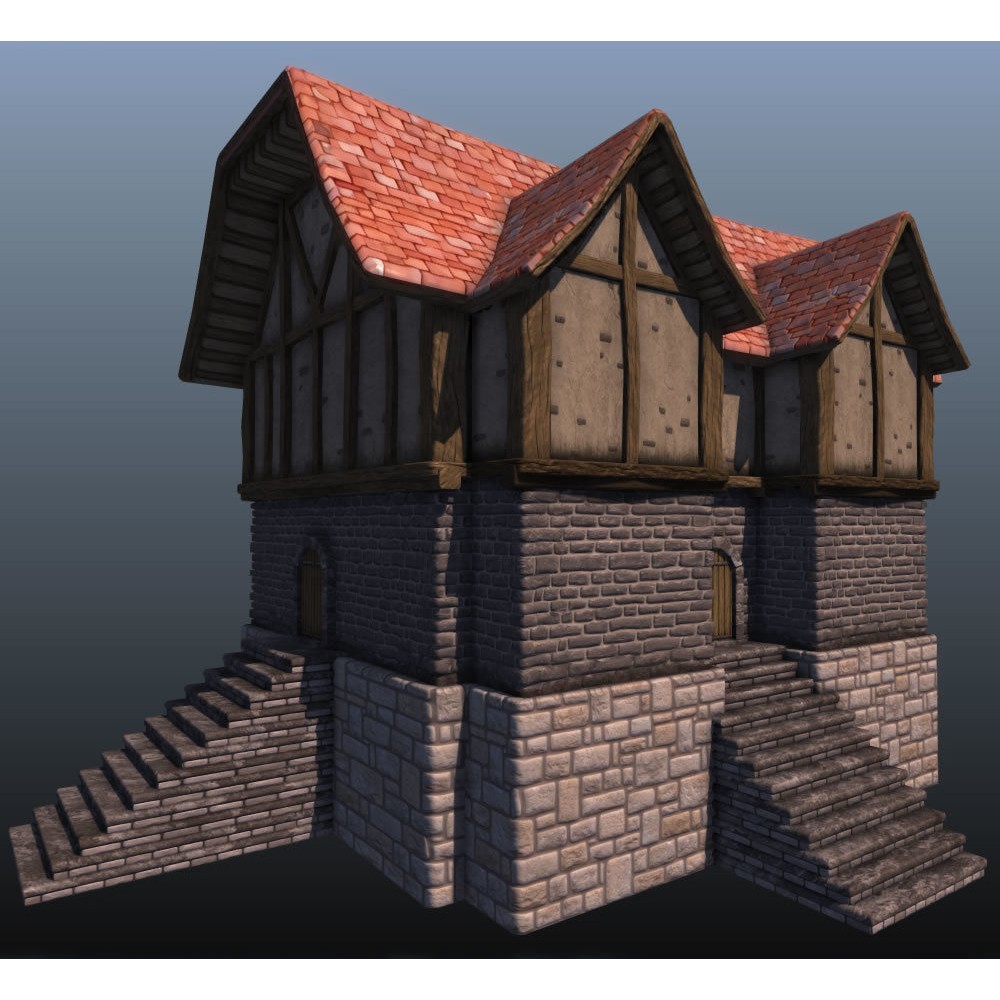 Adventure Village 3D Model – Low Poly Fantasy Town Asset for Unity - View 13