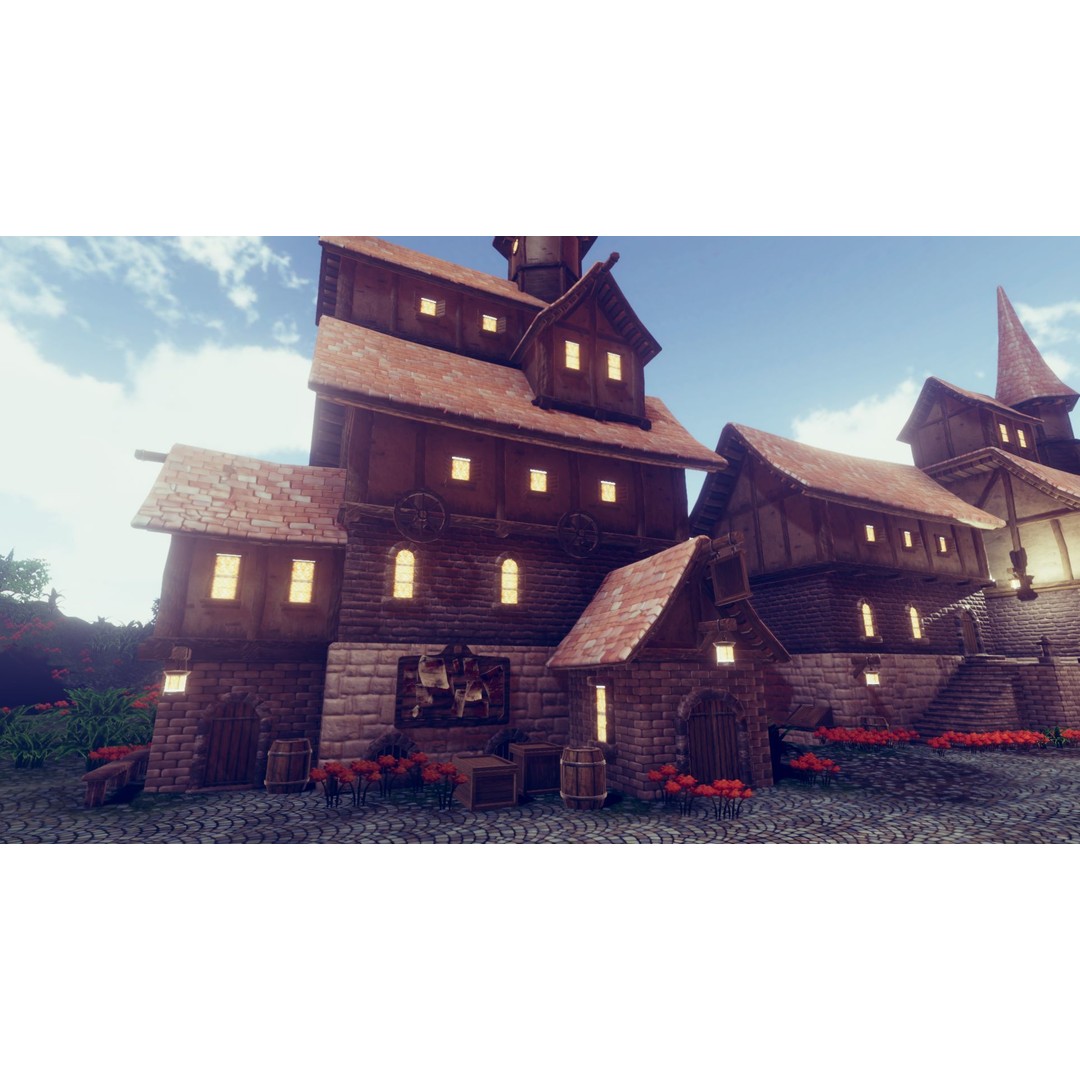 Adventure Village 3D Model – Low Poly Fantasy Town Asset for Unity - View 4