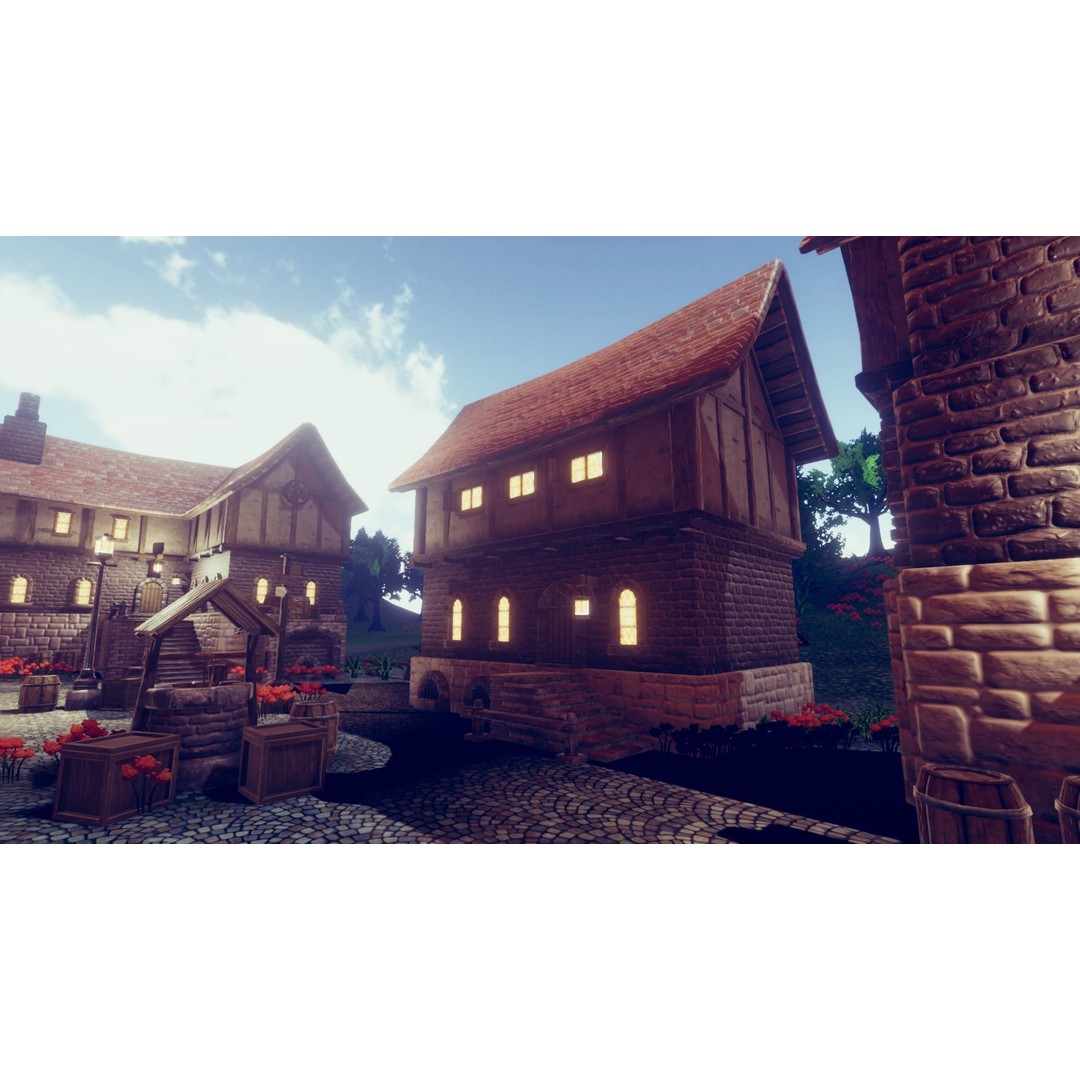 Adventure Village 3D Model – Low Poly Fantasy Town Asset for Unity - View 6