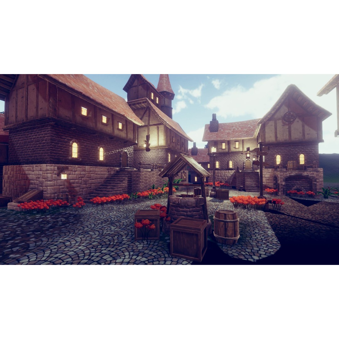 Adventure Village 3D Model – Low Poly Fantasy Town Asset for Unity - View 8