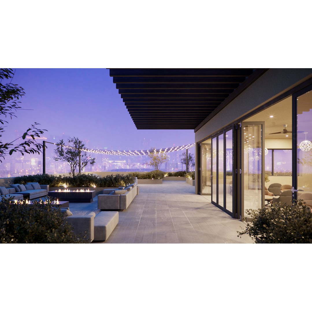 Roof Terrace 3D Model – Exterior CG Scene for Cinema4D - View 3
