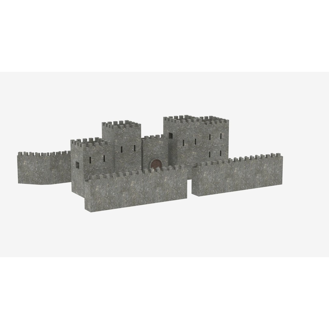 Medieval Castle Pack 3D Model – Low Poly Game Asset, Multiple Formats
