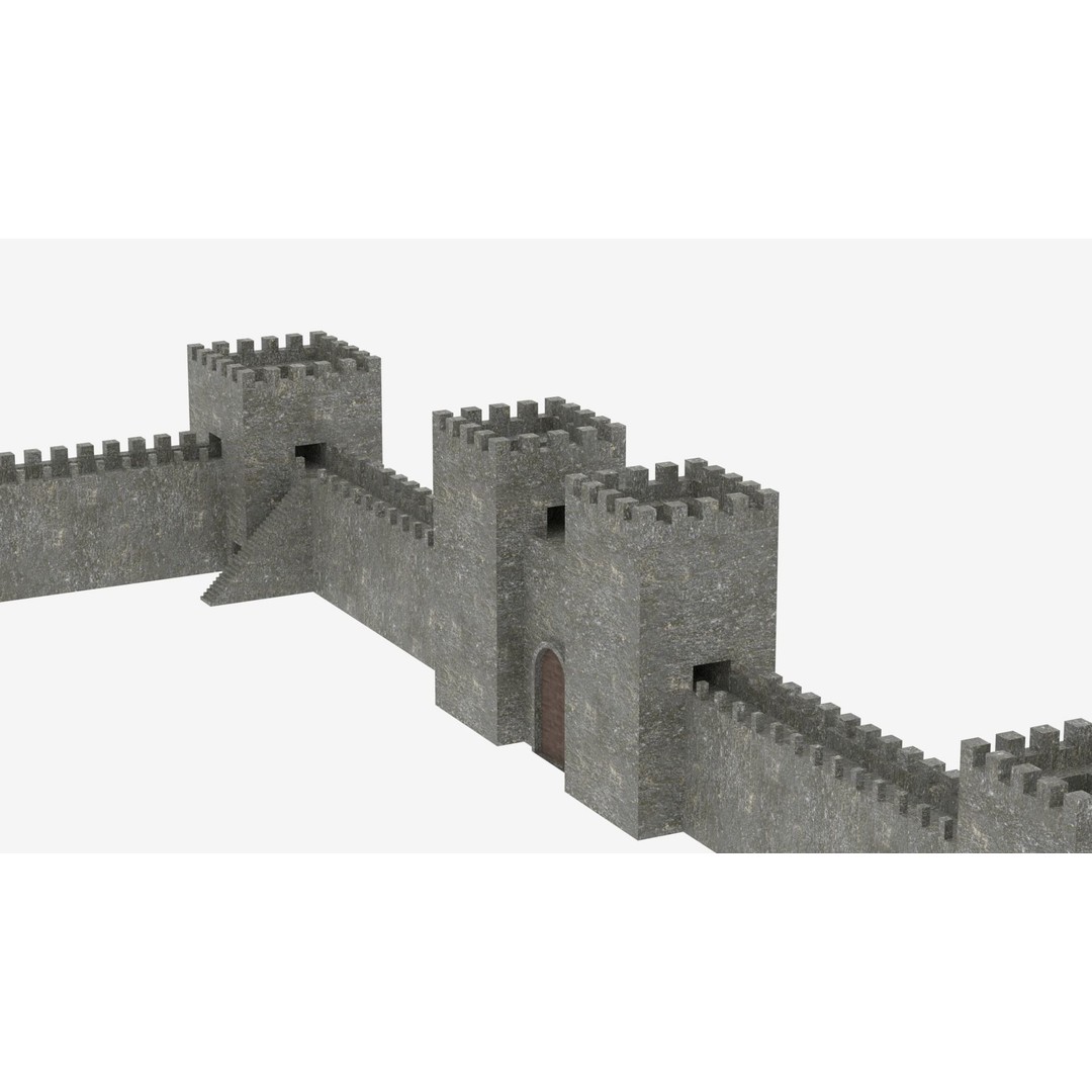 Medieval Castle Pack 3D Model – Low Poly Game Asset, Multiple Formats - View 13