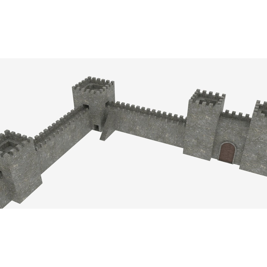 Medieval Castle Pack 3D Model – Low Poly Game Asset, Multiple Formats - View 14