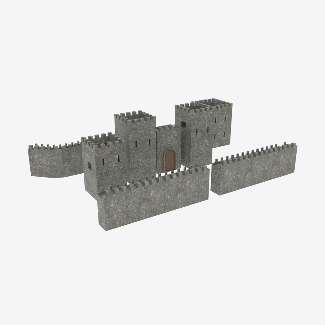 Medieval Castle Pack 3D Model – Low Poly Game Asset, Multiple Formats - View 17