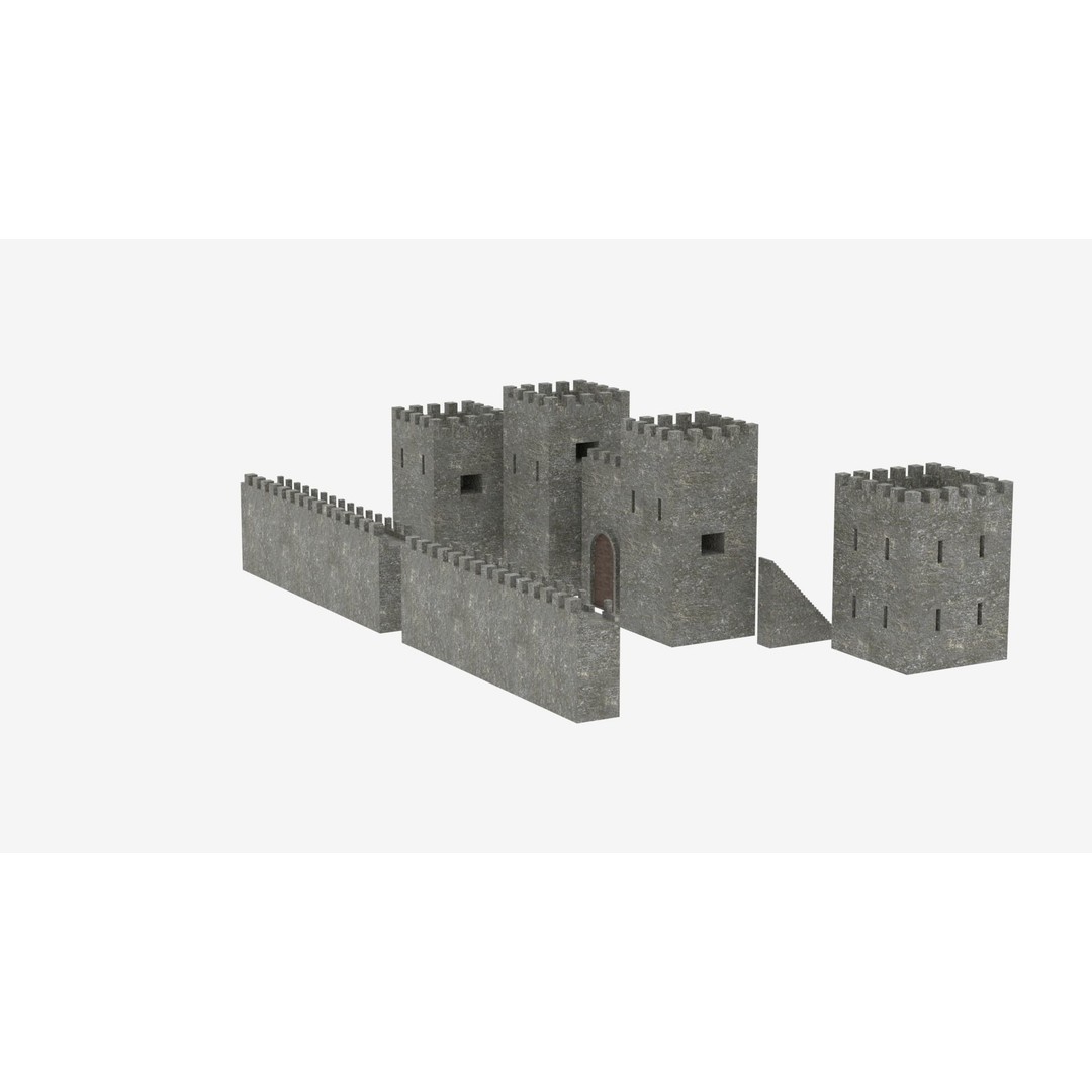 Medieval Castle Pack 3D Model – Low Poly Game Asset, Multiple Formats - View 20
