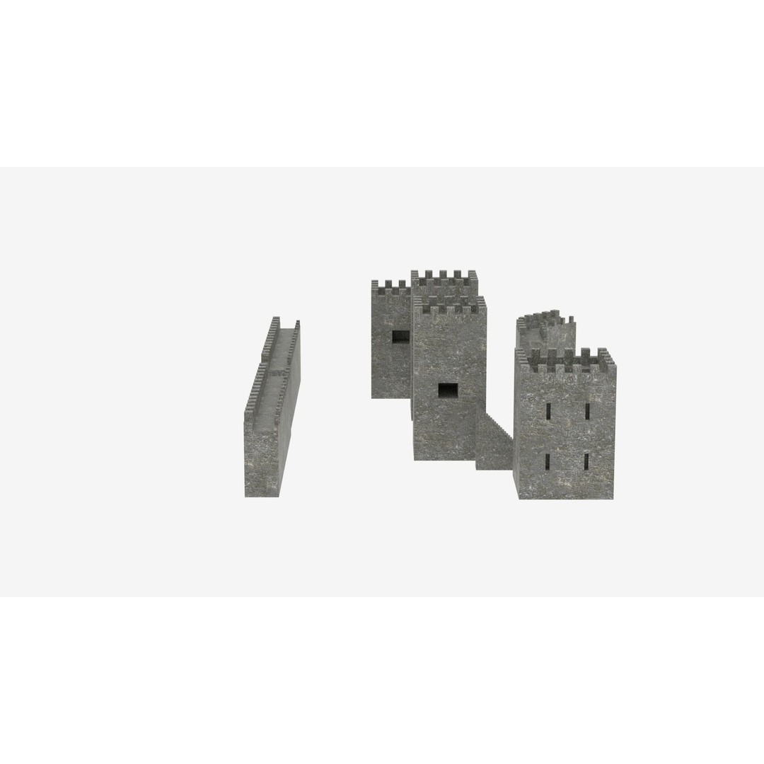Medieval Castle Pack 3D Model – Low Poly Game Asset, Multiple Formats - View 21