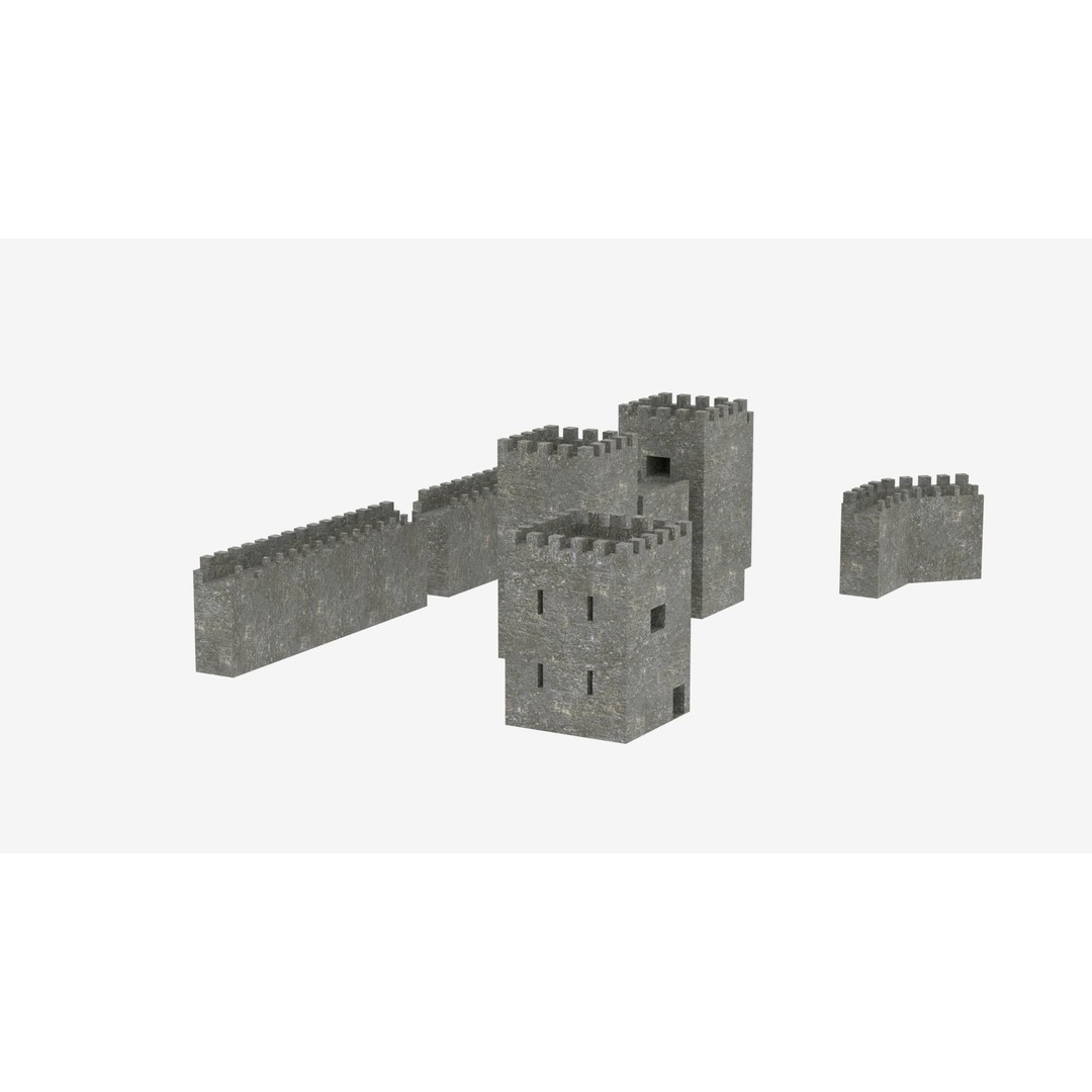Medieval Castle Pack 3D Model – Low Poly Game Asset, Multiple Formats - View 22