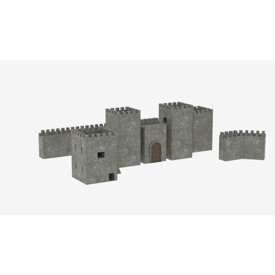 Medieval Castle Pack 3D Model – Low Poly Game Asset, Multiple Formats - View 23