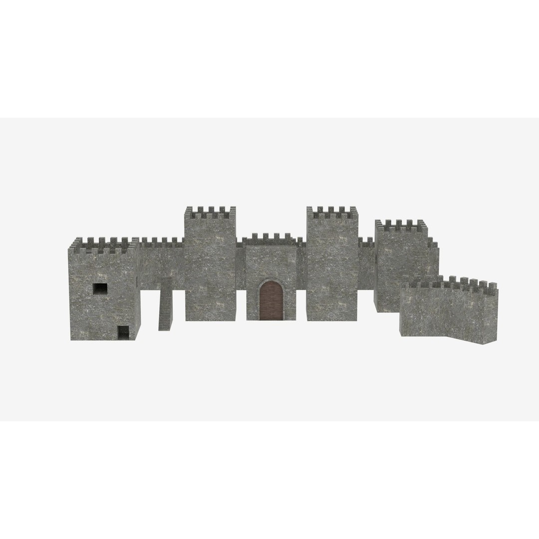 Medieval Castle Pack 3D Model – Low Poly Game Asset, Multiple Formats - View 24