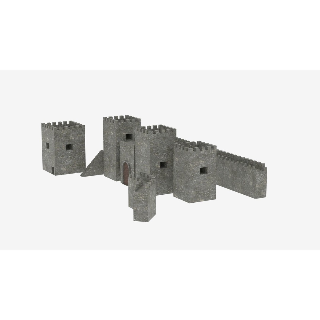 Medieval Castle Pack 3D Model – Low Poly Game Asset, Multiple Formats - View 26