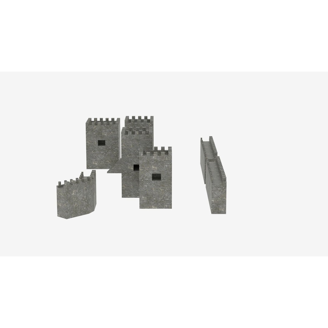 Medieval Castle Pack 3D Model – Low Poly Game Asset, Multiple Formats - View 27