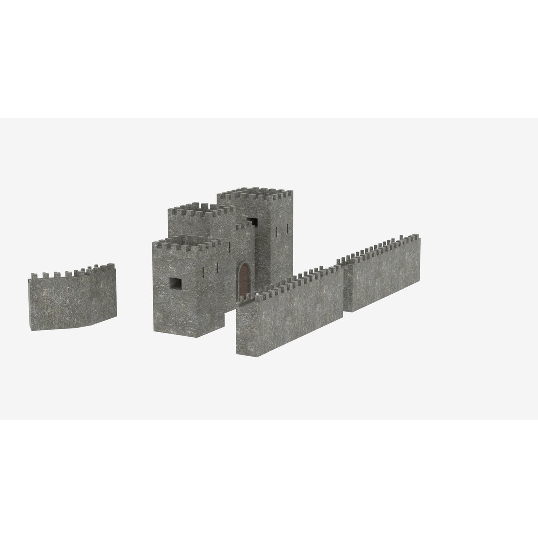 Medieval Castle Pack 3D Model – Low Poly Game Asset, Multiple Formats - View 28
