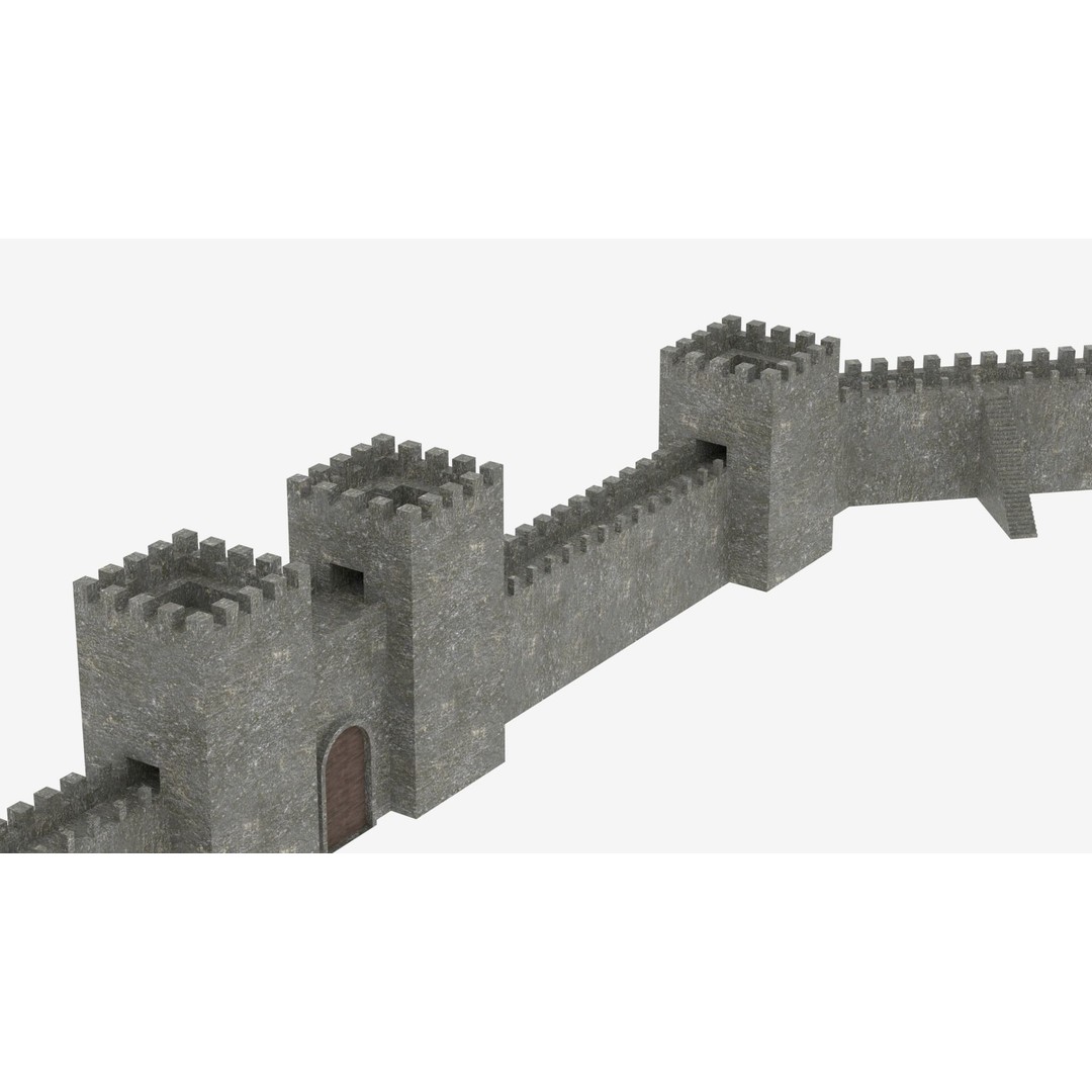 Medieval Castle Pack 3D Model – Low Poly Game Asset, Multiple Formats - View 5