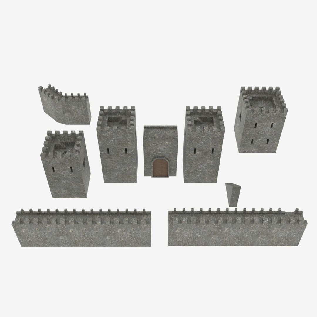 Medieval Castle Pack 3D Model – Low Poly Game Asset, Multiple Formats - View 6