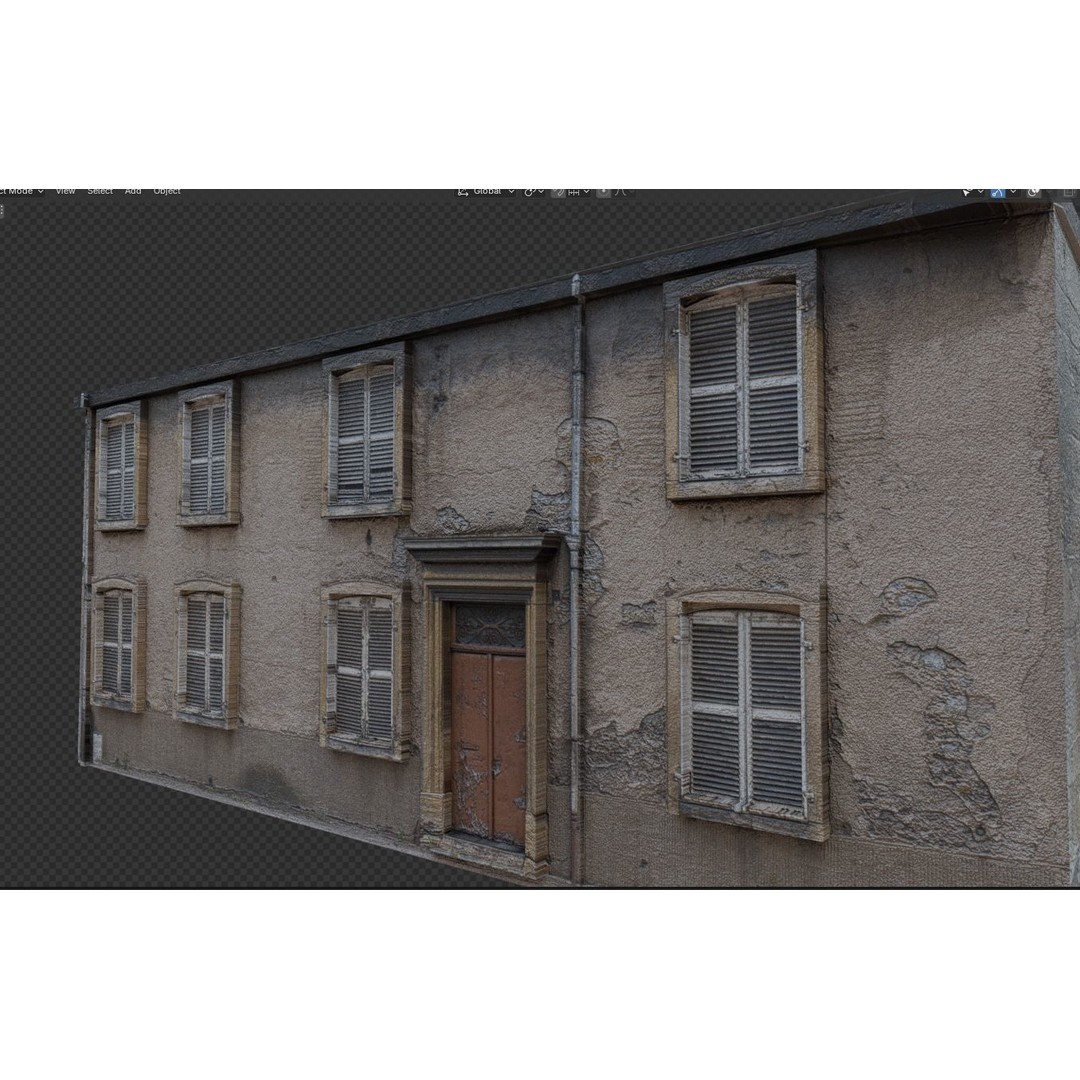 Ultra Realistic Old House 3D Model – Low Poly PBR Asset for Games