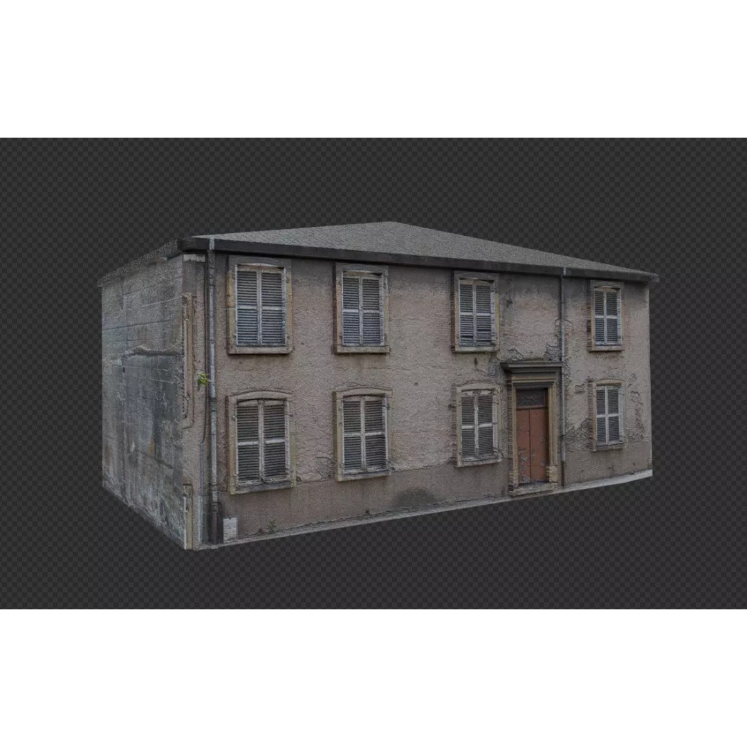 Ultra Realistic Old House 3D Model – Low Poly PBR Asset for Games - View 2