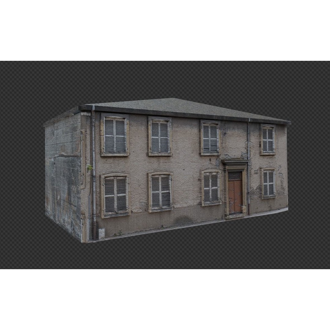 Ultra Realistic Old House 3D Model – Low Poly PBR Asset for Games - View 4