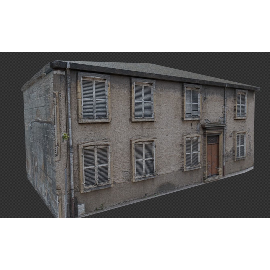 Ultra Realistic Old House 3D Model – Low Poly PBR Asset for Games - View 5