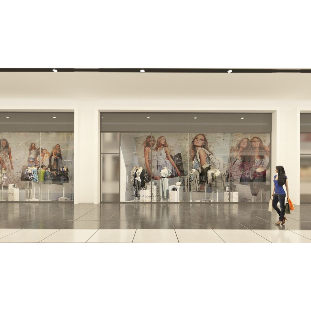 Shopping Centre 3D Model – Detailed Architectural Mall with PBR Textures - View 13
