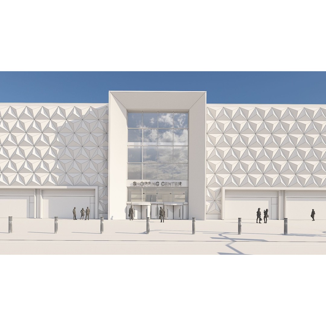 Shopping Centre 3D Model – Detailed Architectural Mall with PBR Textures - View 19