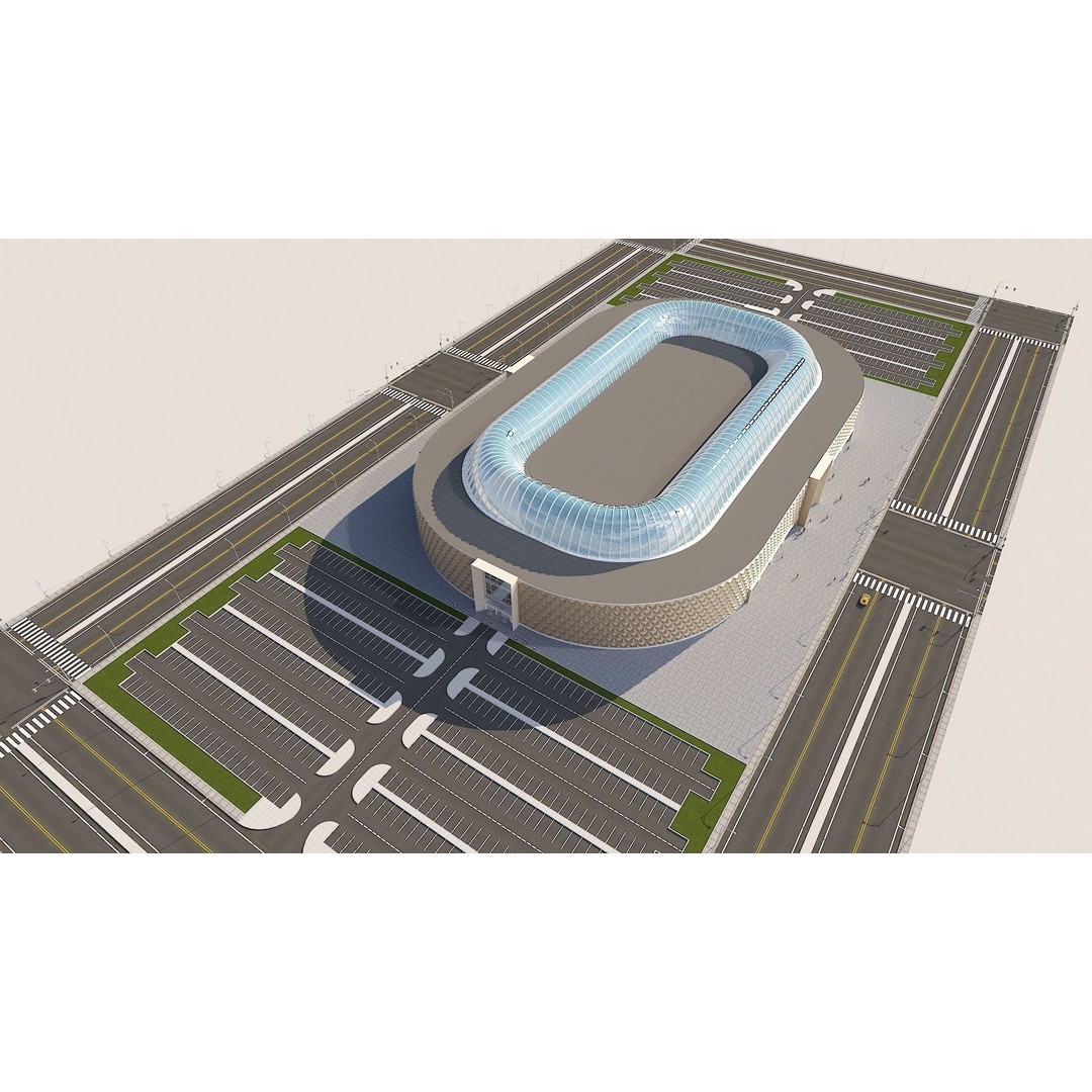 Shopping Centre 3D Model – Detailed Architectural Mall with PBR Textures - View 9