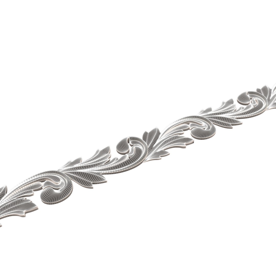 Ornament Element Molding 020 3D Model – Low Poly Architectural Decoration, FBX, OBJ, Blender - View 13