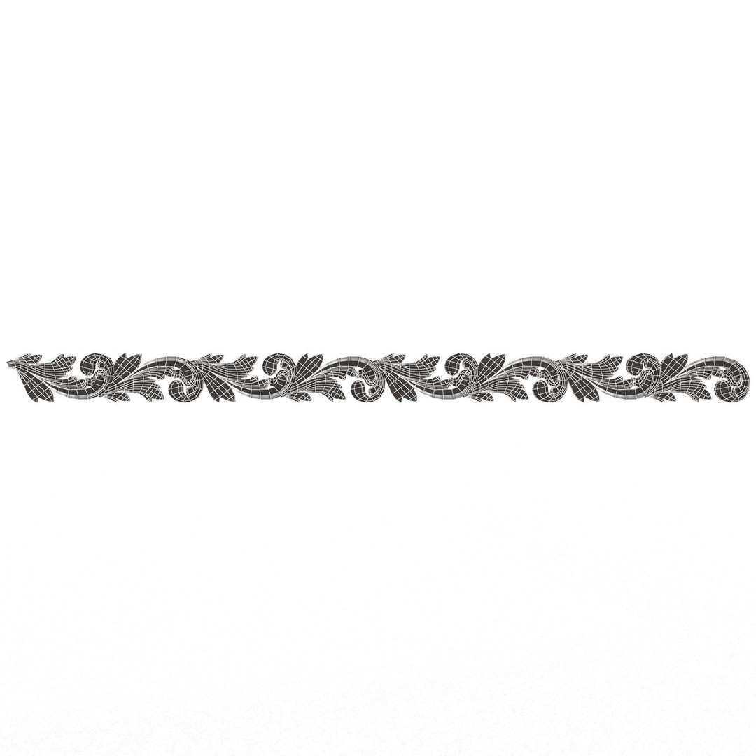 Ornament Element Molding 020 3D Model – Low Poly Architectural Decoration, FBX, OBJ, Blender - View 14