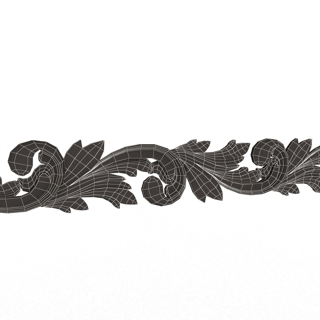 Ornament Element Molding 020 3D Model – Low Poly Architectural Decoration, FBX, OBJ, Blender - View 15