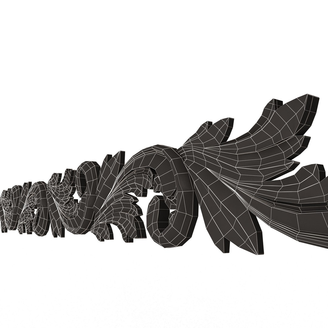 Ornament Element Molding 020 3D Model – Low Poly Architectural Decoration, FBX, OBJ, Blender - View 18