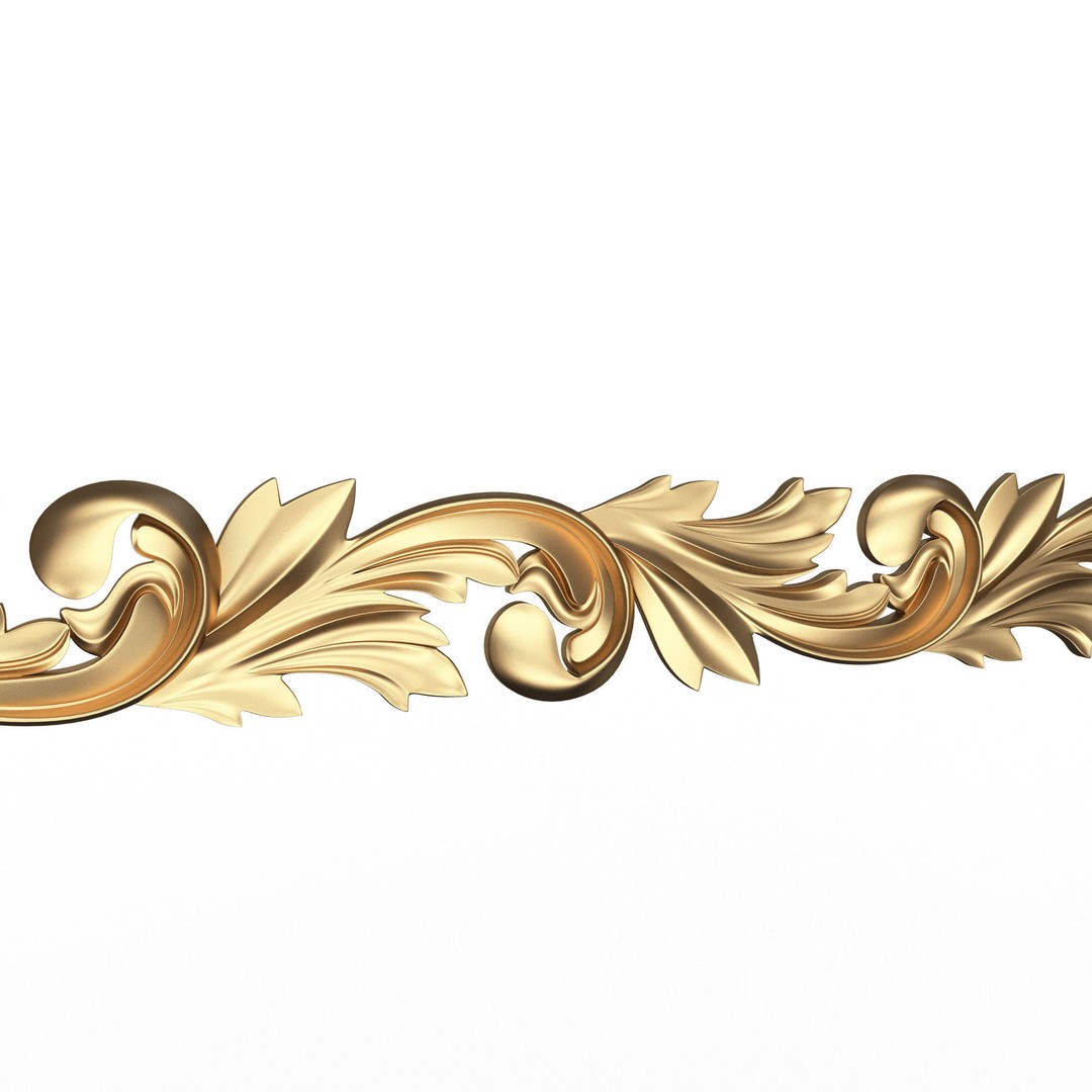 Ornament Element Molding 020 3D Model – Low Poly Architectural Decoration, FBX, OBJ, Blender - View 3