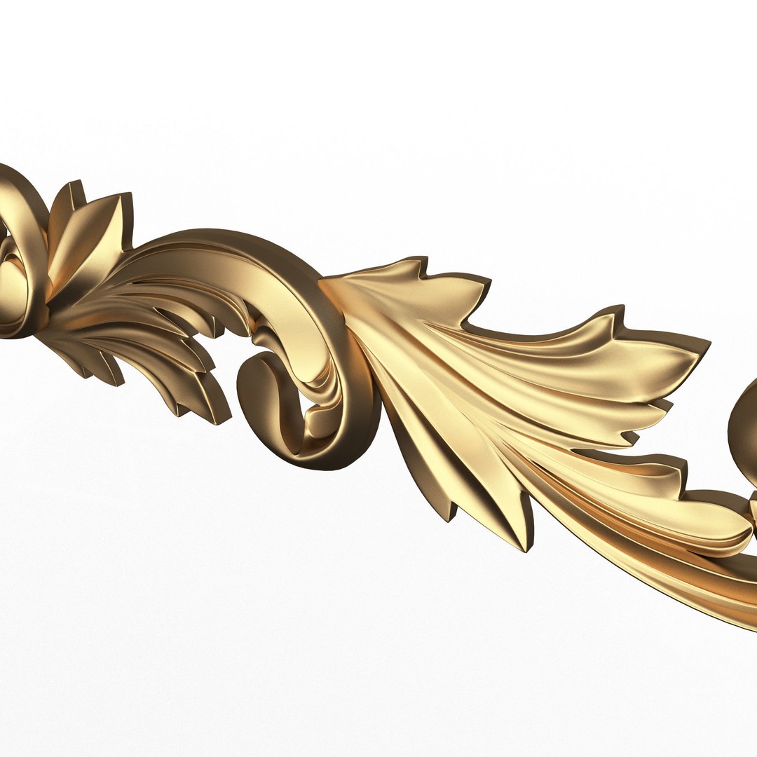 Ornament Element Molding 020 3D Model – Low Poly Architectural Decoration, FBX, OBJ, Blender - View 4