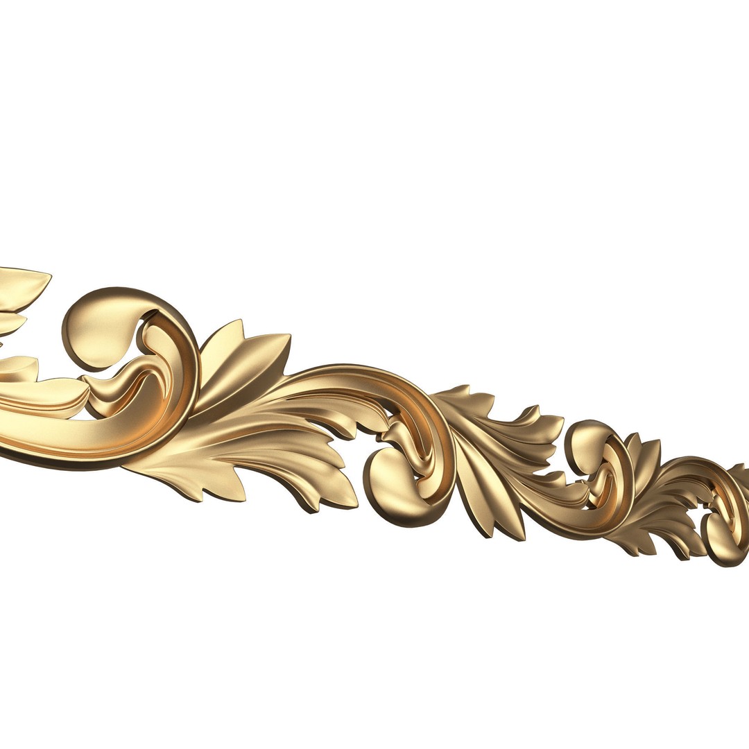 Ornament Element Molding 020 3D Model – Low Poly Architectural Decoration, FBX, OBJ, Blender - View 5