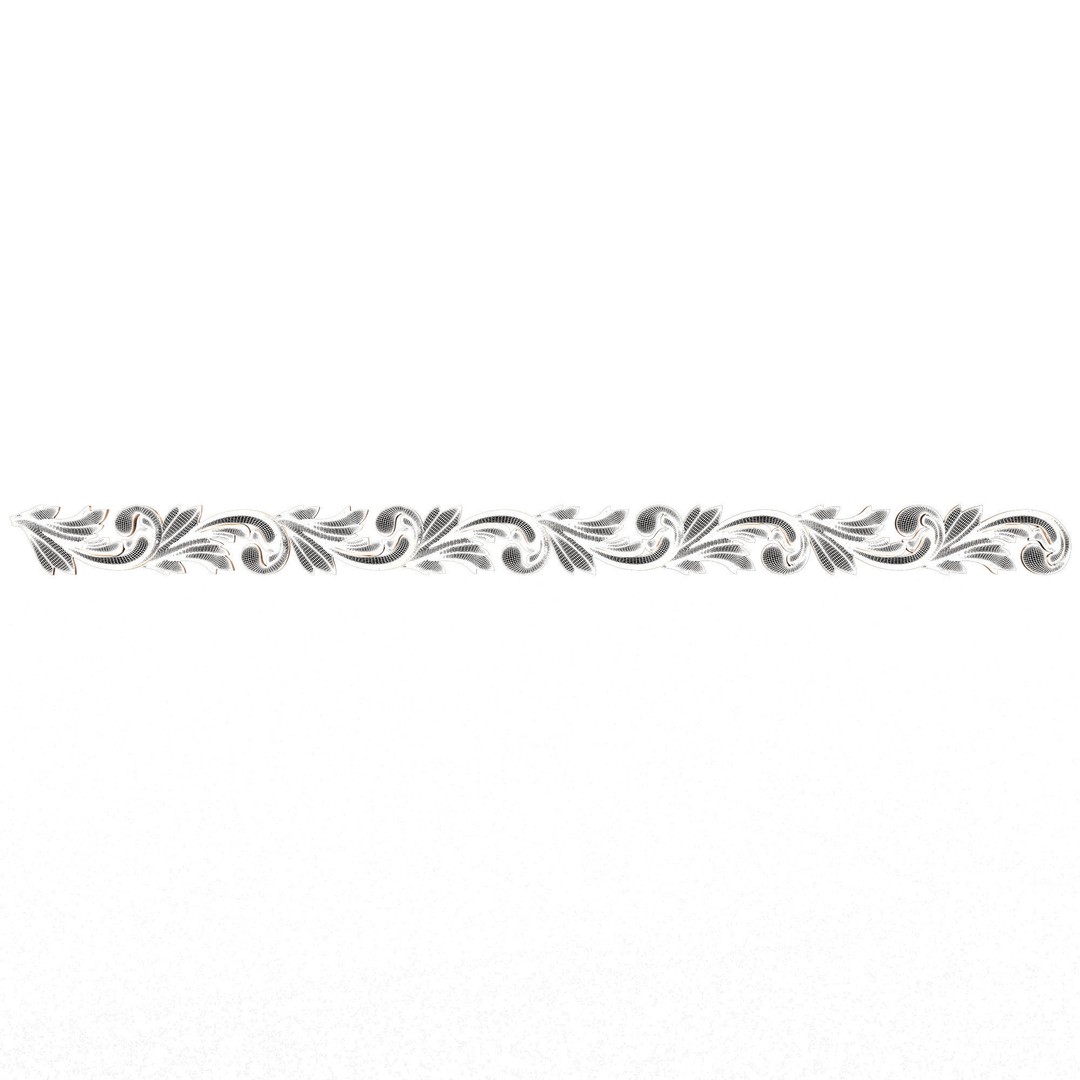 Ornament Element Molding 020 3D Model – Low Poly Architectural Decoration, FBX, OBJ, Blender - View 8