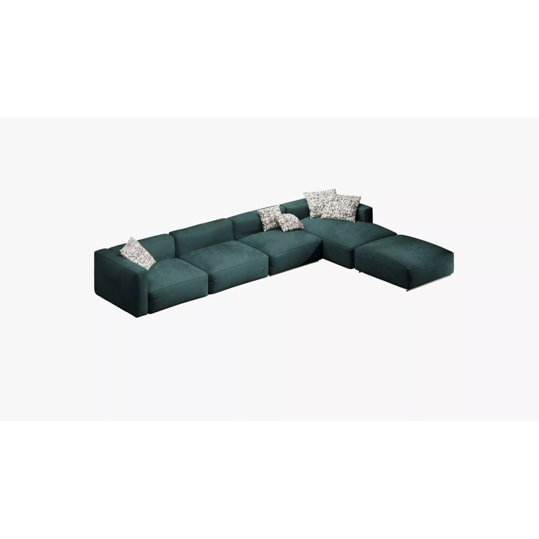 Couch 3D Model – Mid Poly Furniture with PBR Textures, FBX/OBJ - View 10