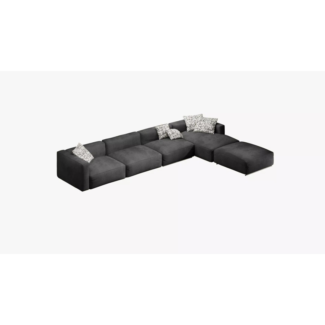 Couch 3D Model – Mid Poly Furniture with PBR Textures, FBX/OBJ - View 11