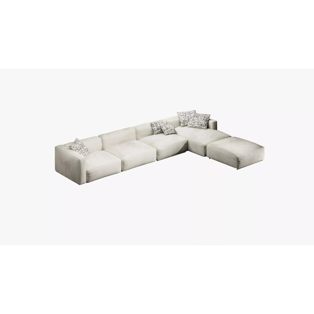 Couch 3D Model – Mid Poly Furniture with PBR Textures, FBX/OBJ - View 9