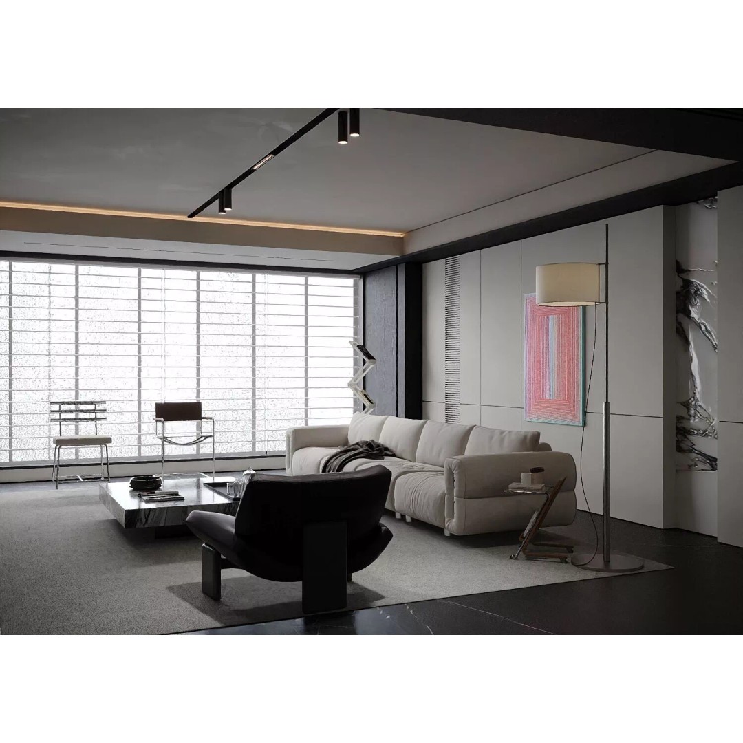 Italian Style Light Luxury Living Room 3D Model – PBR Textures, FBX, OBJ - View 4