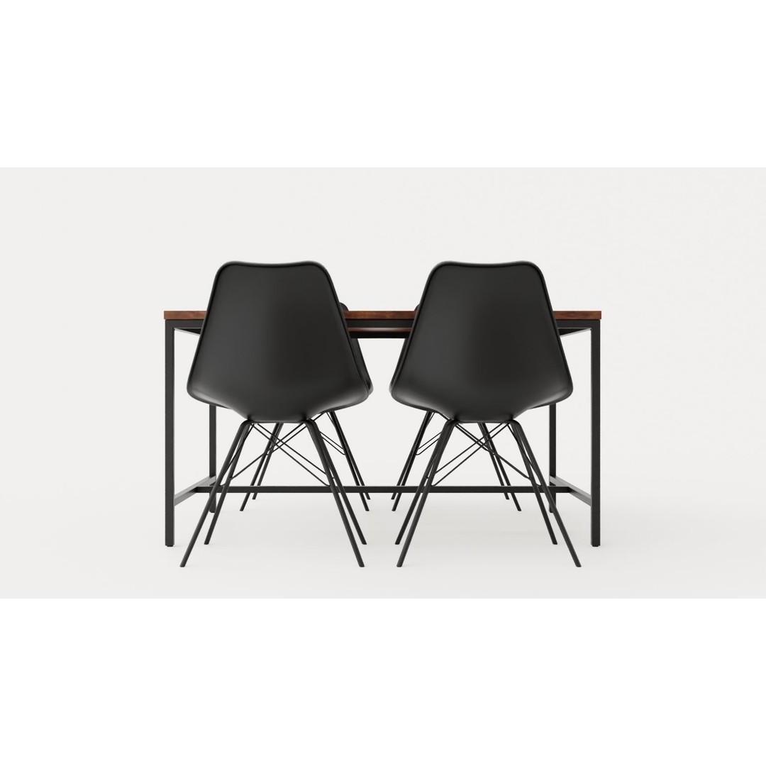 Wilmer Food Group 3D Model – Low Poly Dining Chair Set, FBX, OBJ - View 6