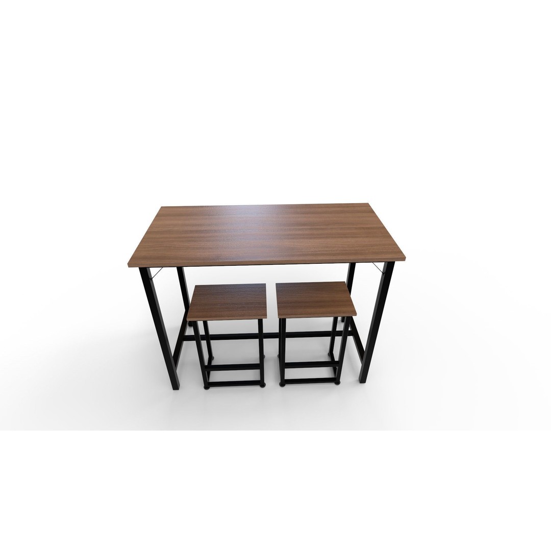 Baroda 2-Person Counter Height Dining Set 3D Model – PBR Textures, FBX, Blender - View 3