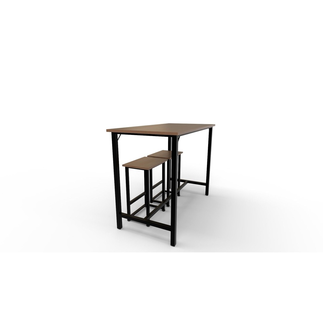 Baroda 2-Person Counter Height Dining Set 3D Model – PBR Textures, FBX, Blender - View 6