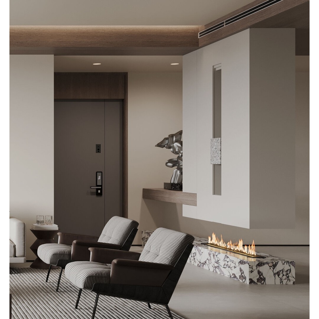 Modern Living Room 3D Model – Luxurious Interior Scene, FBX/OBJ