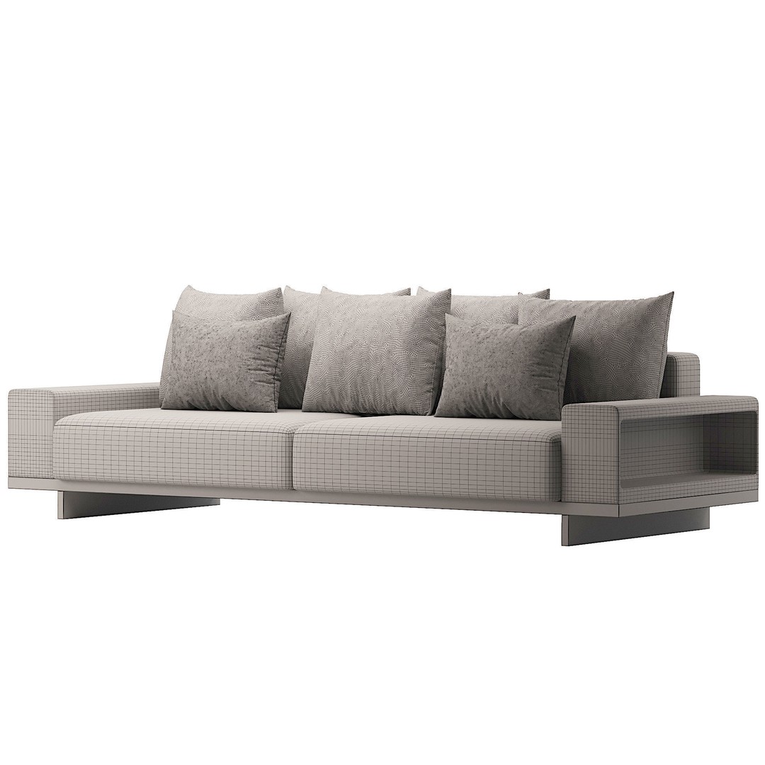 Hugues Chevalier Sach Sofa 3D Model – Modern Furniture Design, FBX/OBJ