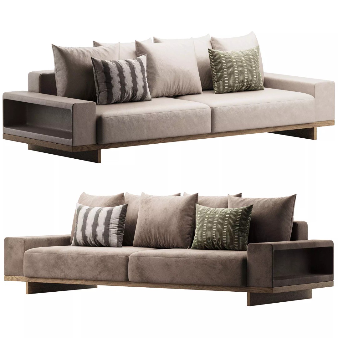 Hugues Chevalier Sach Sofa 3D Model – Modern Furniture Design, FBX/OBJ - View 2