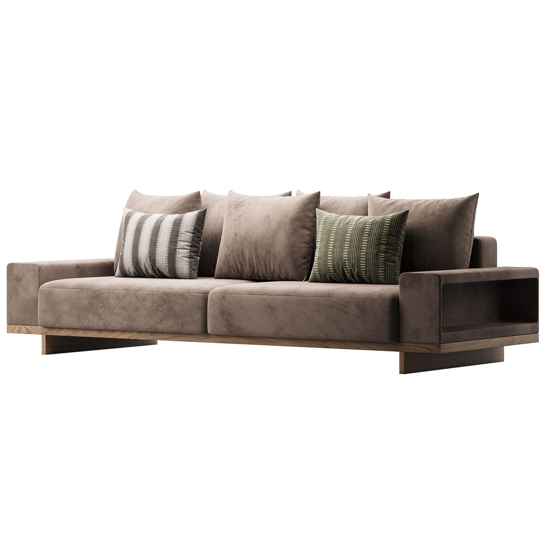 Hugues Chevalier Sach Sofa 3D Model – Modern Furniture Design, FBX/OBJ - View 3