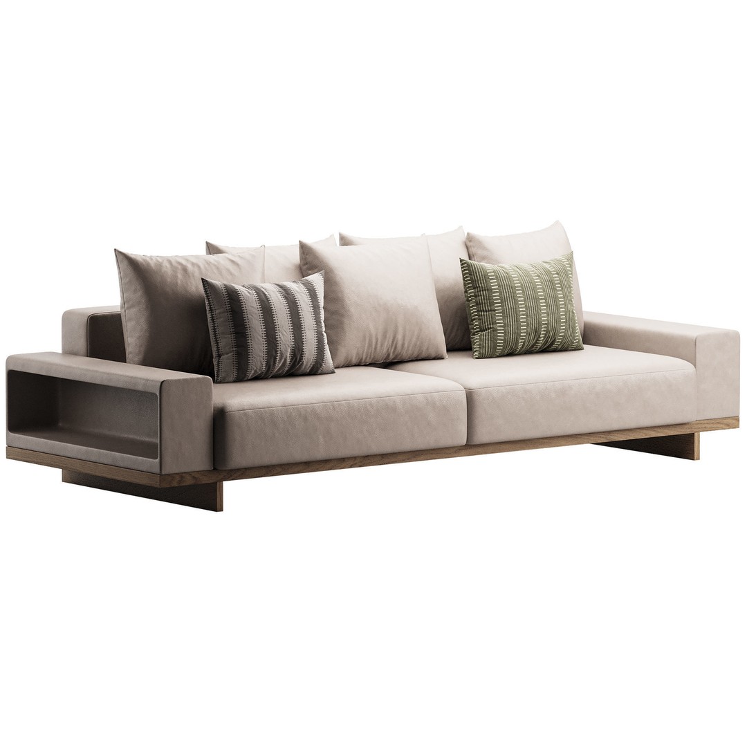 Hugues Chevalier Sach Sofa 3D Model – Modern Furniture Design, FBX/OBJ - View 4