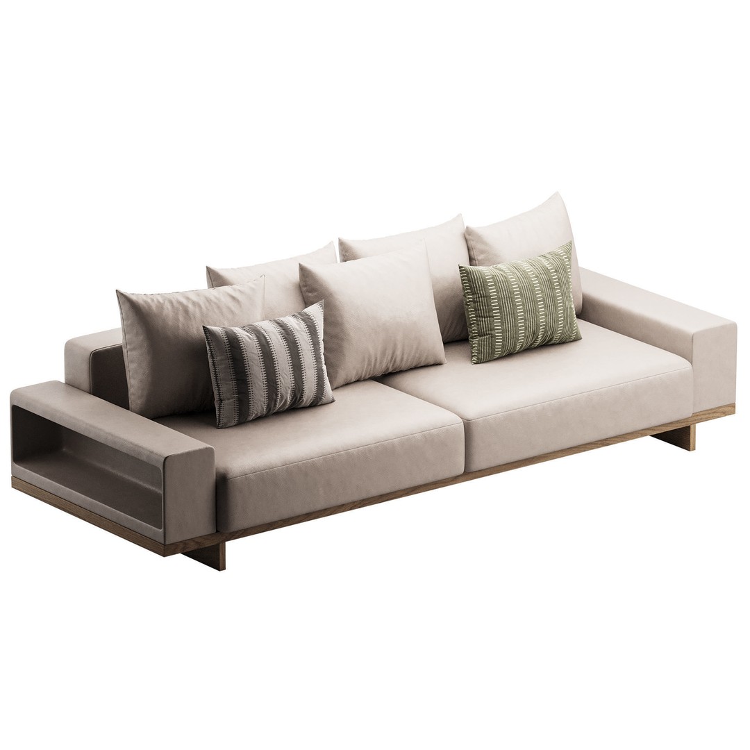 Hugues Chevalier Sach Sofa 3D Model – Modern Furniture Design, FBX/OBJ - View 5