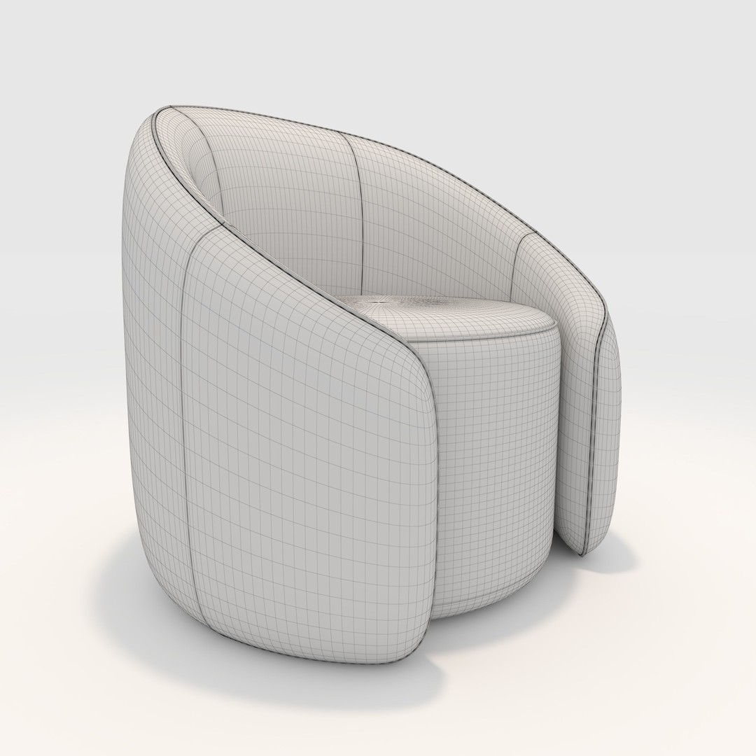 Armchair 29 3D Model – PBR Furniture Asset for Interior Design - View 11